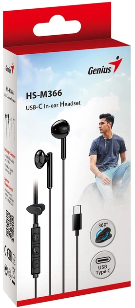Наушники Genius HS-M366 USB-C Black (31710033400) - изображение 3