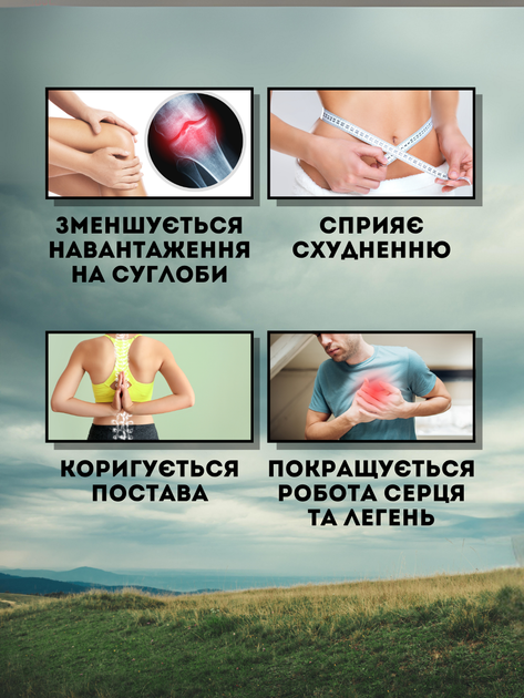 Палки для скандинавской ходьбы похода в горы спортивной прогулки треккинга хайкинга пожилых скандинавские треккинговые телескопические алюминиевые 2 шт Hechpro АН3924 - изображение 2