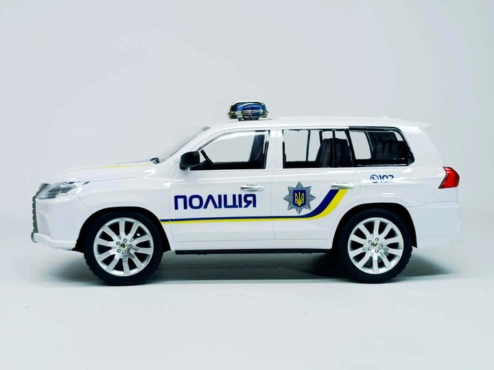 Поліцейська машинка 102 "Lexus LX" на радіокеруванні M5011 — біла модель з пультом - зображення 2