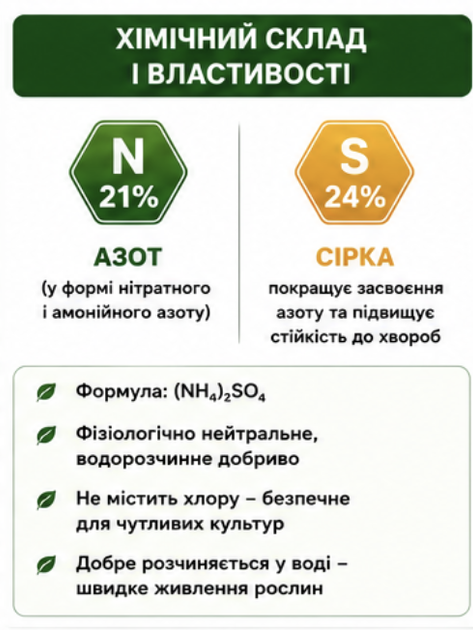 Сульфат аммония 1 кг N 21% S 24% – азотно-серное удобрение для овощей, картофеля, капусты, чеснока, газона и плодовых культур - Фото 2 Сульфат аммония 1 кг N 21% S 24% – азотно-серное удобрение для овощей, картофеля, капусты, чеснока, газона и плодовых культур - изображение 2