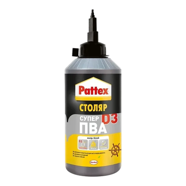 Клей Pattex Супер ПВА Д3 750 г 0.75 кг - Фото 1 Клей Pattex Супер ПВА Д3 750 г 0.75 кг - изображение 1
