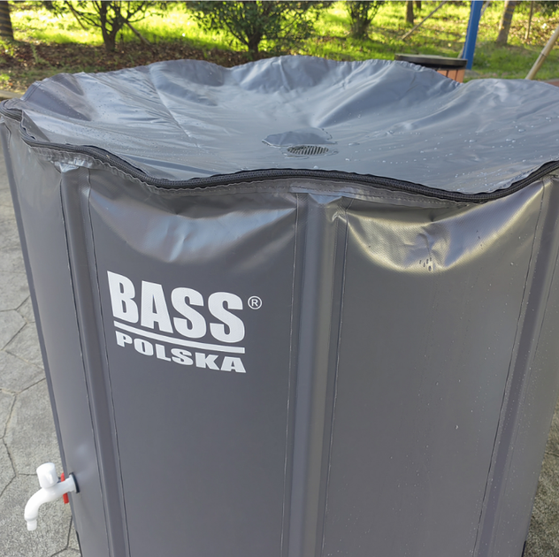 Садовая бочка резервуар для дождевой воды Bass Polska BH 79987 накопитель воды для дачи и огорода с фильтром и краном 390 л - изображение 5