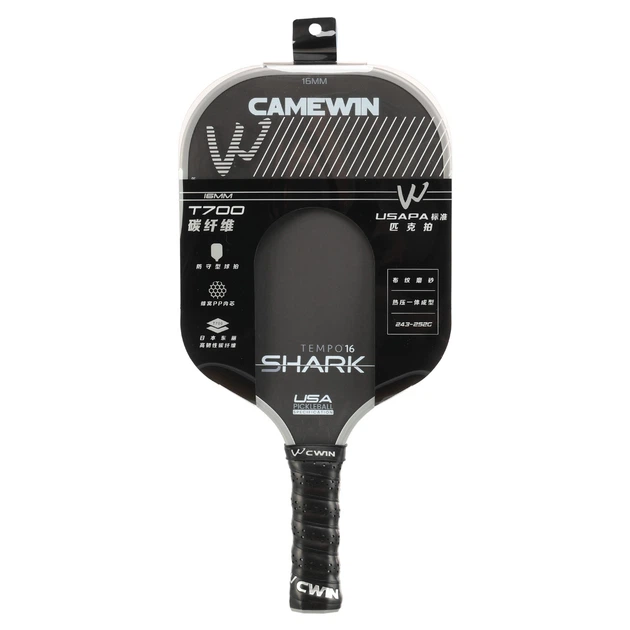 Ракетка для пиклбола с чехлом и ластиком Camewin Shark Tempo16 00273 - изображение 10