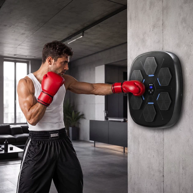 Tarcza bokserska muzyczna Gymtek Smart Boxer BX100 Bluetooth G-05334 Czarna (5905399053345) - obraz 9