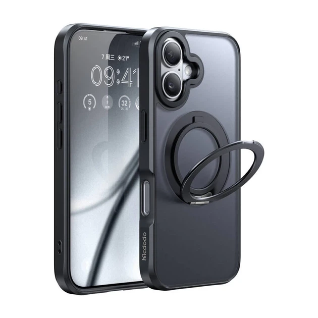Чехол Mcdodo PC-4931 MagSafe со стойкой для iPhone 16 Plus Black (6921002649315) - Фото 1 Чехол Mcdodo PC-4931 MagSafe со стойкой для iPhone 16 Plus Black (6921002649315) - изображение 1