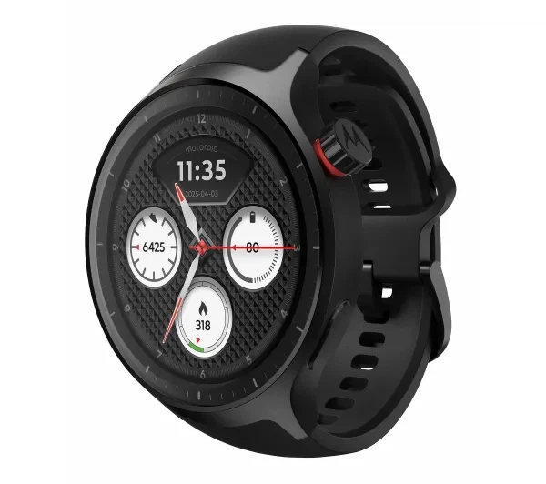 Смартгодинник Motorola Moto Watch Функції ШІ 47мм GPS Чорний - Фото 1 Смартгодинник Motorola Moto Watch Функції ШІ 47мм GPS Чорний - зображення 1