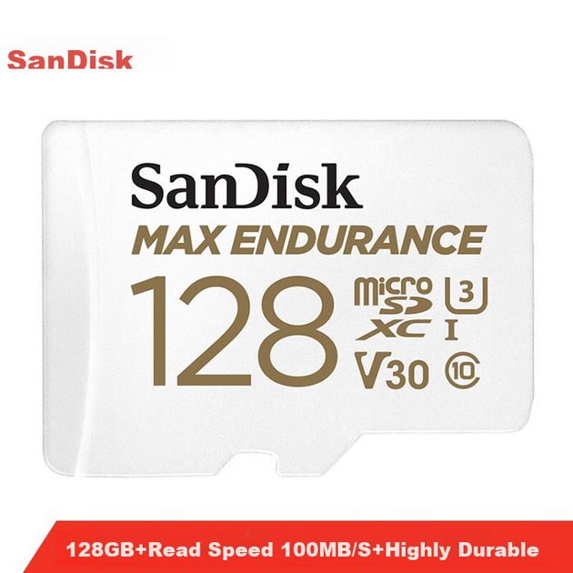 Карта памяти SanDisk MAX ENDURANCE 128 ГБ microSDXC UHS-I (U3) Class 10 V30 с адаптером - Фото 5 Карта памяти SanDisk MAX ENDURANCE 128 ГБ microSDXC UHS-I (U3) Class 10 V30 с адаптером - изображение 5