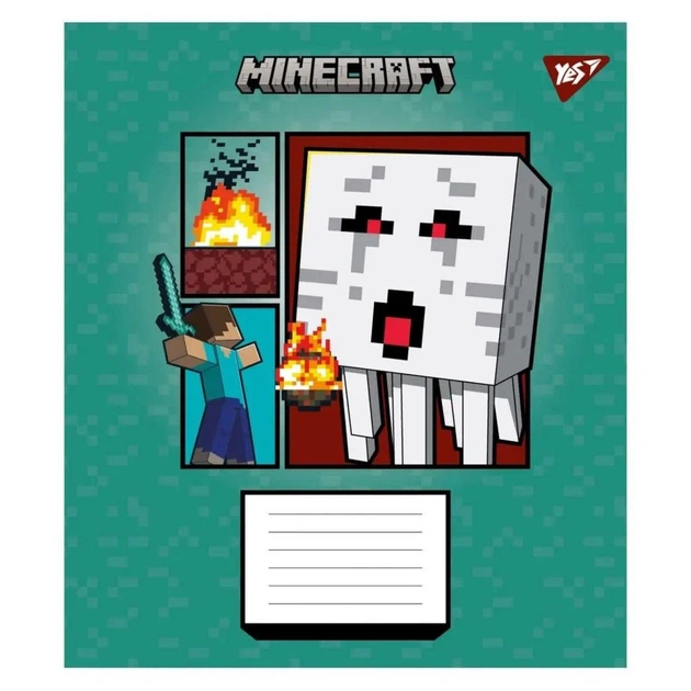 Зошит коса лінія 12 аркушів minecraft шкільний зошит в косу лінію навчальні зошити в косу лінію - Фото 6 Зошит коса лінія 12 аркушів minecraft шкільний зошит в косу лінію навчальні зошити в косу лінію - зображення 6