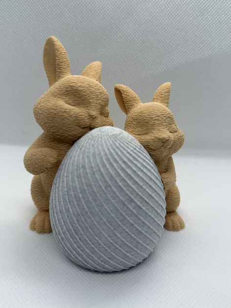 Нічник Великодні Кролики З Яйцем Easter Bunny Parents Hugging Their Egg 10 См 3Д Друк - Фото 2 Нічник Великодні Кролики З Яйцем Easter Bunny Parents Hugging Their Egg 10 См 3Д Друк - зображення 2