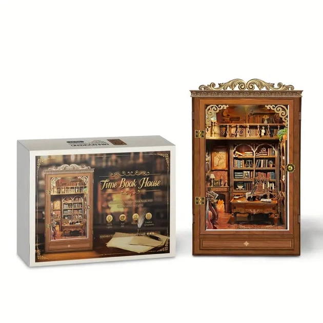 Бук Нук Старовинний книжковий дім Інтер'єрний конструктор Time Book House DIY Book Nook Kit SQ-47 - изображение 9