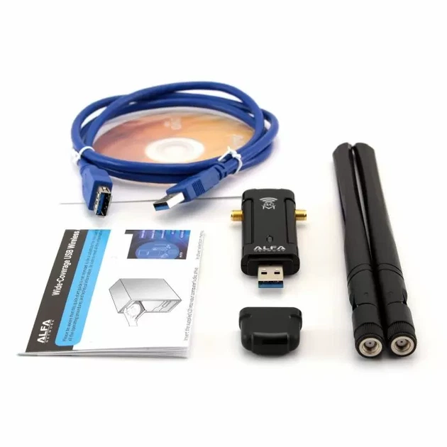 Wi-Fi USB адаптер ALFA Network AWUS036ACM - Фото 1 Wi-Fi USB адаптер ALFA Network AWUS036ACM - зображення 1