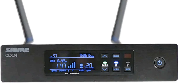 Odbiornik cyfrowy Shure QLXD4‑G51 470–534 MHz (42406340922) - obraz 3