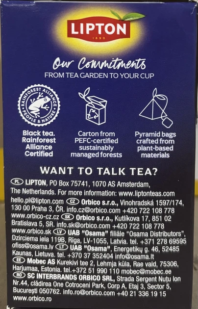Чай чорний Lipton Blue Fruits 20 пірамідок (5063270127599) - зображення 3