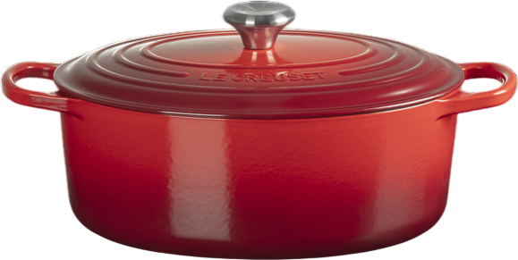 Garnek do gotowania gęsi LeCreuset owalny żeliwny wiśniowy 31 cm (0024147263166) - obraz 2
