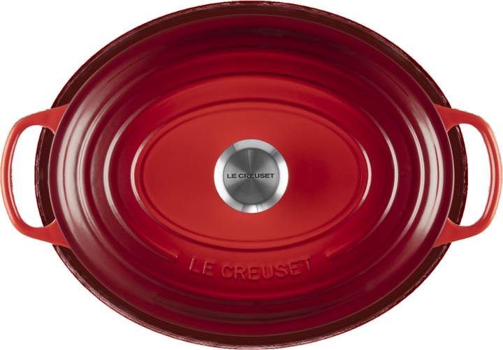 Garnek do gotowania gęsi LeCreuset owalny żeliwny wiśniowy 31 cm (0024147263166) - obraz 4