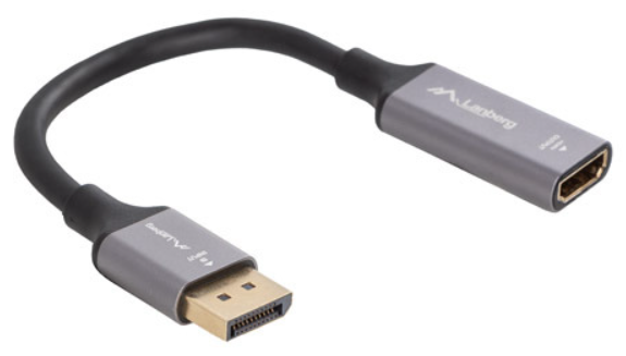 Адаптер Lanberg HDMI - DisplayPort 4K/60 Hz Silver (AD-DP-HD-04) - Фото 2 Адаптер Lanberg HDMI - DisplayPort 4K/60 Hz Silver (AD-DP-HD-04) - зображення 2