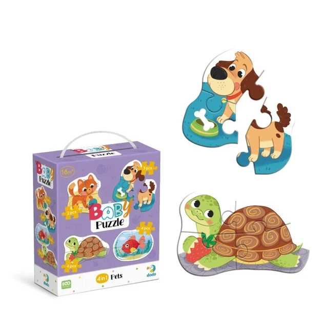 Пазл 4в1 Dodo Baby Puzzle Домашні тварини — перші пазли для дітей від 18 місяців - изображение 2