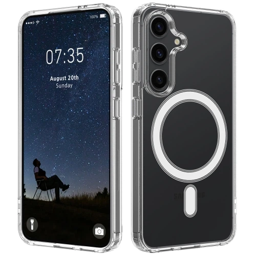 Чехол противоударный Clear Case Ultra Hybrid with MagSafe для Samsung Galaxy S25 FE (S731) Прозорий - изображение 2