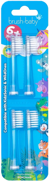 Nasadka do szczoteczki elektrycznej Brush-Baby KidzSonic 6 lat (4szt) - Zdjęcie 1 Nasadka do szczoteczki elektrycznej Brush-Baby KidzSonic 6 lat (4szt) - obraz 1