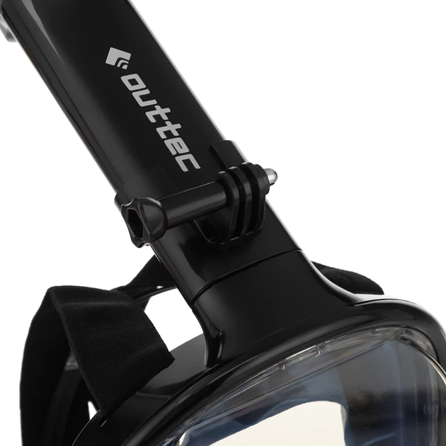 Maska do nurkowania pełnotwarzowa Outtec Aqua Explorer Pro O-05317 z fajką odłączaną Czarna (5905399053178) - obraz 7