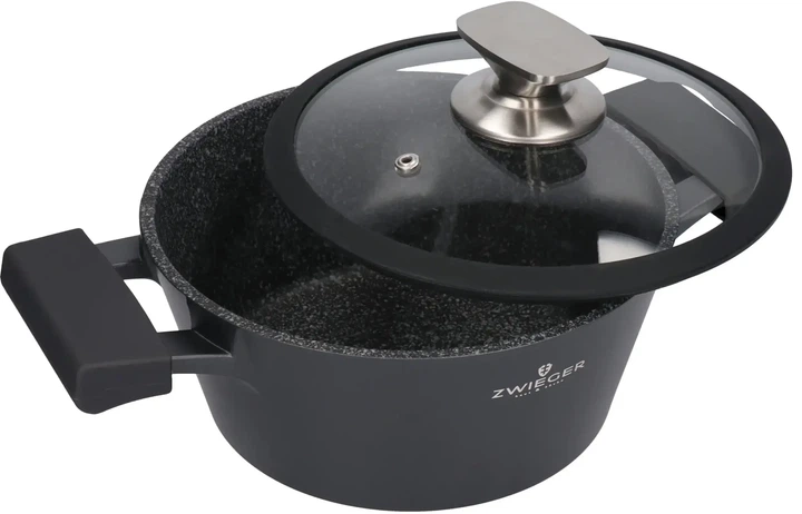 Garnek Zwieger Black Stone z pokrywką 20 cm 2.4 l (5903357373542) - obraz 4