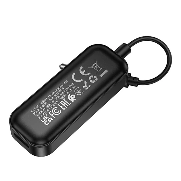 FM-трансмітер Borofone BC62 AUX RX/TX/Bluetooth 5.4/Battery 140mAh - изображение 7