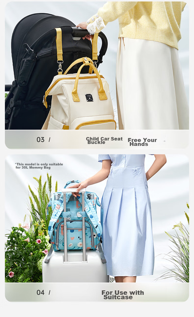 Сумка Shiyuejiejing Mommy Bag рюкзак для работы/путешествий, для беременных, вместительная - изображение 7