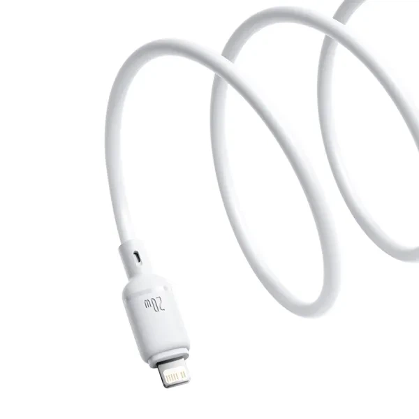 Кабель для зарядки Baseus Silky Series Type-C to Lightning 20 Вт 1 м Белый (P10377700213-00) - изображение 3