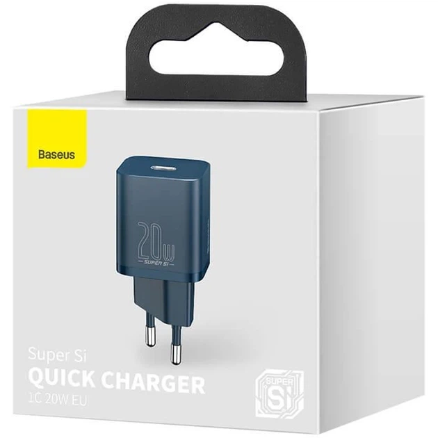 Зарядное устройство Baseus Super Silicone PD Charger 20 Вт 1x Type-C Синий (CCSUP-B03) - Фото 4 Зарядное устройство Baseus Super Silicone PD Charger 20 Вт 1x Type-C Синий (CCSUP-B03) - изображение 4