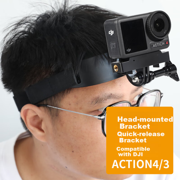 Крепление на голову Qiye для DJI Action 4/5 Pro - Фото 4 Крепление на голову Qiye для DJI Action 4/5 Pro - изображение 4