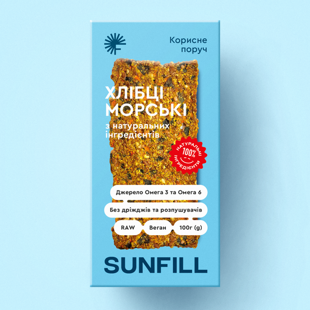 Хлібці Морські SUNFILL, 100 г - Фото 1 Хлібці Морські SUNFILL, 100 г - зображення 1