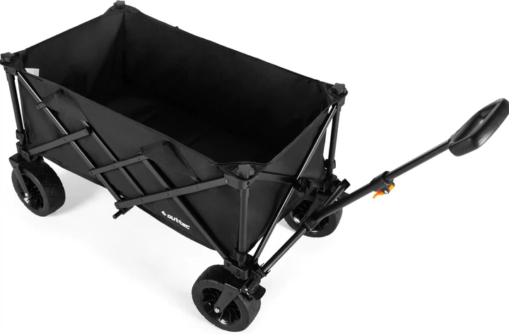 Wózek turystyczny składany Outtec BlackRover 100 l z gumowymi kołami Czarny 185379 (5905884421895) - obraz 3