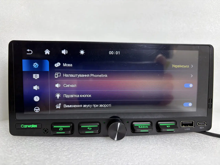Автомагнітола UN-9560 з сенсорним екраном 6.8 1DIN Windows магнітола з Carplay - Фото 4 Автомагнітола UN-9560 з сенсорним екраном 6.8 1DIN Windows магнітола з Carplay - зображення 4