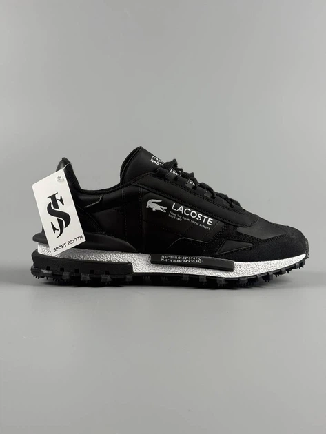 Чоловічі кросівки Laсoste Elite Active Black White 44 (28см) - Фото 2 Чоловічі кросівки Laсoste Elite Active Black White 44 (28см) - зображення 2