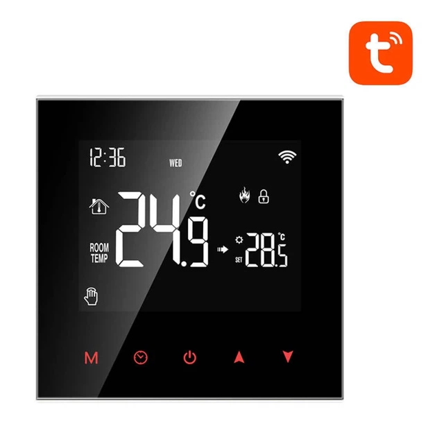 Термостат розумний AVATTO ZWT100 ZigBee 3A Tuya White (ZWT100-WH-3A) - Фото 3 Термостат розумний AVATTO ZWT100 ZigBee 3A Tuya White (ZWT100-WH-3A) - зображення 3