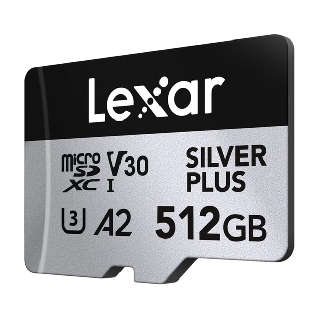 Карта пам'яті Lexar High-Performance Silver Plus microSDXC 512GB + адаптер (LMSSIPL512G-BNANG) - Фото 4 Карта пам'яті Lexar High-Performance Silver Plus microSDXC 512GB + адаптер (LMSSIPL512G-BNANG) - зображення 4