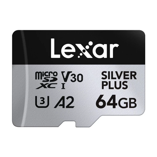 Карта памяти Lexar Silver Plus 64GB + адаптер (LMSSIPL064G-BNANG) - изображение 2