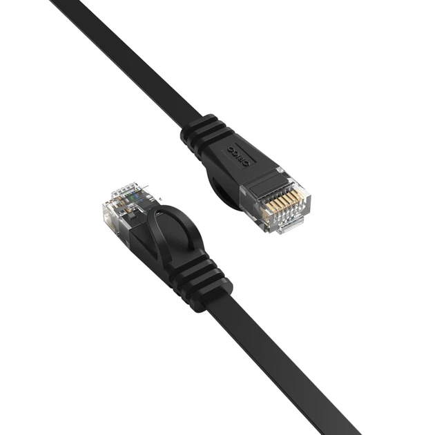 Ethernet Cable Orico PUG-C6B CAT6 1000Mbps RJ45 20m Flat Black (6942227180926) - Фото 2 Ethernet Cable Orico PUG-C6B CAT6 1000Mbps RJ45 20m Flat Black (6942227180926) - изображение 2