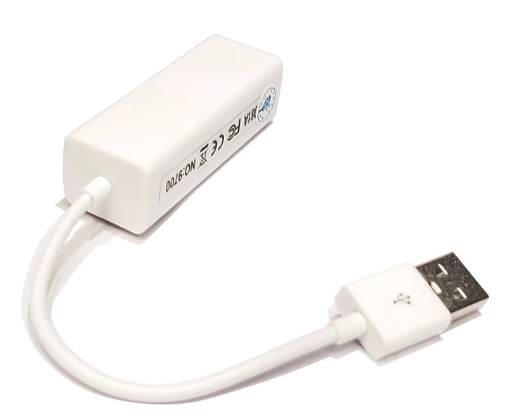 Карта адаптер сетевая с чипом RJ45 подключением по USB к локальной сети Ethernet кабель 10 см 58x21x18 мм (484117-Prob) Белая - зображення 5