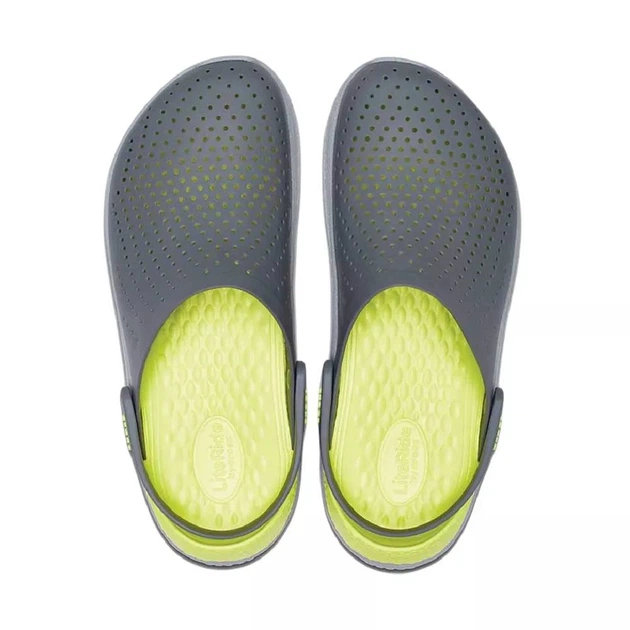 Крокси чоловічі сірі сабо Crocs Literide Grey Light Green 43 (EU 43-44) підошва клякси - зображення 3