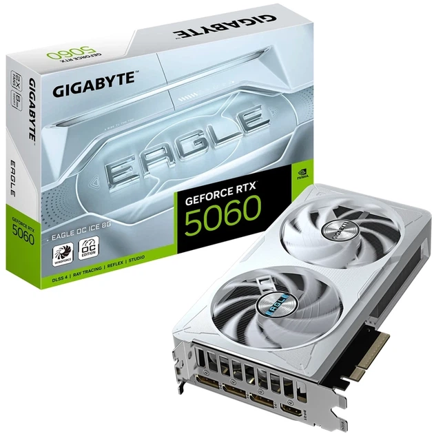 Відеокарта Gigabyte GeForce RTX 5060 Eagle OC ICE 8G GDDR7 (GV-N5060EAGLEOC ICE-8GD) - Фото 10 Відеокарта Gigabyte GeForce RTX 5060 Eagle OC ICE 8G GDDR7 (GV-N5060EAGLEOC ICE-8GD) - изображение 10