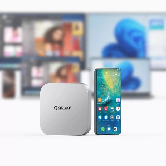 Докуюча станція Orico MiniLink 9в1 Silver (6942227173249) - зображення 6