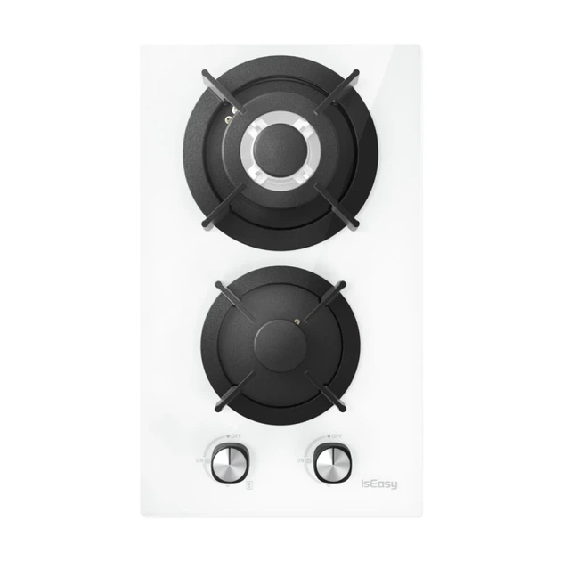 Варильна поверхня IsEasy MGBG-312A 2 конфорки White (6977132450420) - зображення 2
