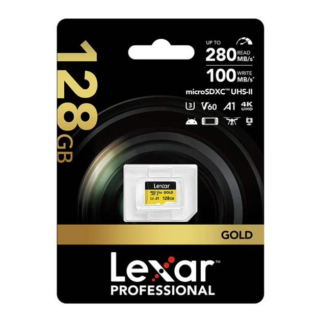 Карта памяти Lexar GOLD 128GB (LMSGOLD128G-BNNNG) - Фото 5 Карта памяти Lexar GOLD 128GB (LMSGOLD128G-BNNNG) - изображение 5