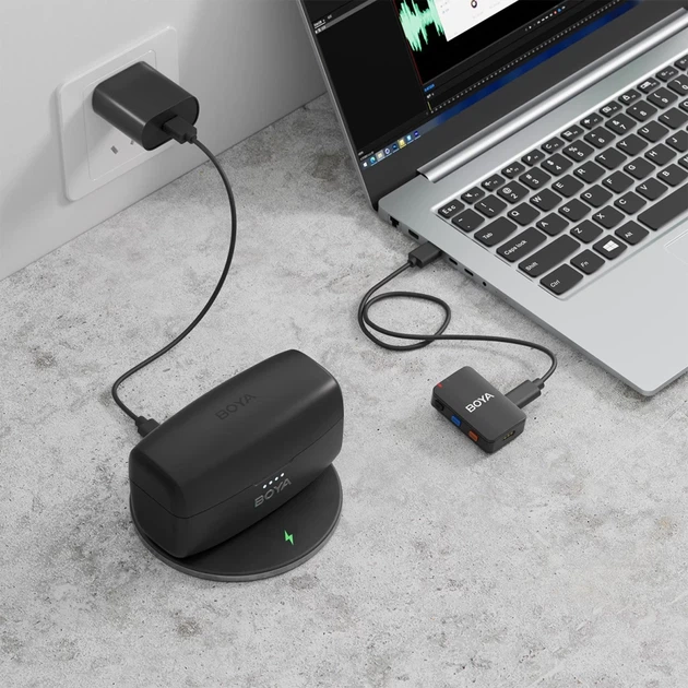Микрофоны BOYA BOYAMIC 2-02 беспроводные 2.4GHz USB-C Black - Фото 12 Микрофоны BOYA BOYAMIC 2-02 беспроводные 2.4GHz USB-C Black - изображение 12