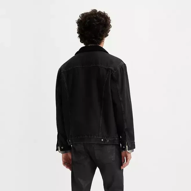 Чоловіча джинсова куртка шерпа Levi`s Relaxed Fit Sherpa розмір M - Фото 3 Чоловіча джинсова куртка шерпа Levi`s Relaxed Fit Sherpa розмір M - изображение 3