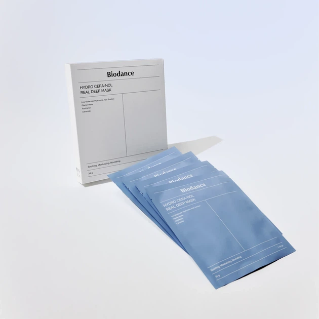 Гідрогелева маска BIODANCE Hydro Cera-Nol Real Deep Mask 1 шт — глибоке зволоження та відновлення шкіри - зображення 6