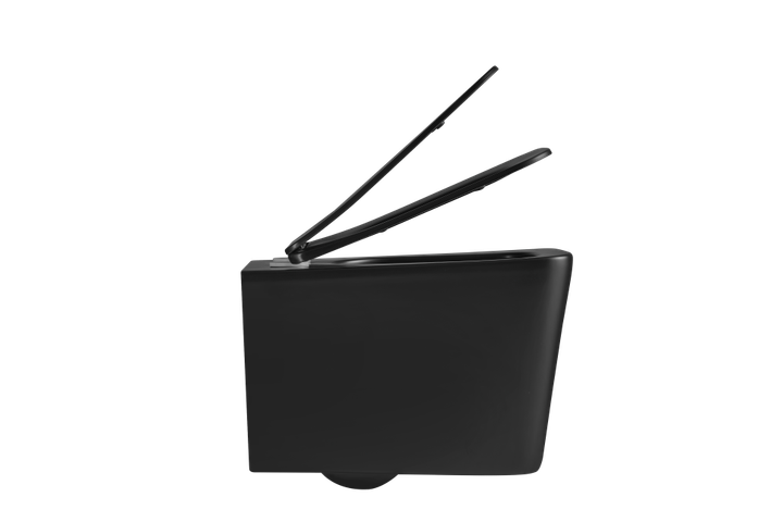 Унітаз підвісний MIXXUS PREMIUM QUADRO-0302-R BLACK 530х360х365mm система змиву RIMLESS (MP6455) - Фото 4 Унітаз підвісний MIXXUS PREMIUM QUADRO-0302-R BLACK 530х360х365mm система змиву RIMLESS (MP6455) - зображення 4