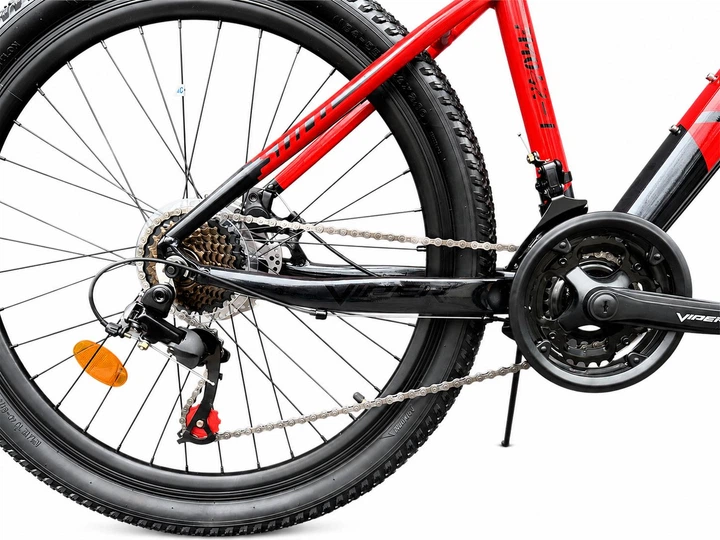 Подростковый горный велосипед MTB Viper SOLO Al 26" рама 15.5", 21 скорость, дисковые тормоза, алюминиевая рама, красный - изображение 4