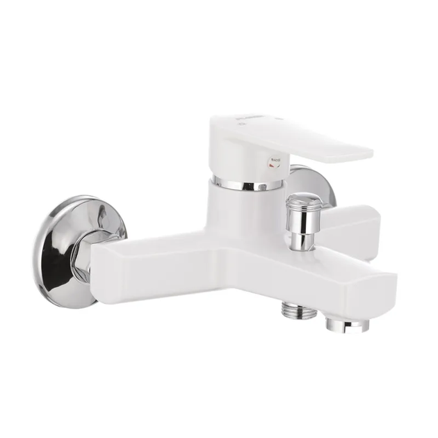 Змішувач для ванни PLAMIX OSCAR-009 WHITE (без шланга та лійки) (Колір білий) (PM0025) - Фото 1 Змішувач для ванни PLAMIX OSCAR-009 WHITE (без шланга та лійки) (Колір білий) (PM0025) - зображення 1